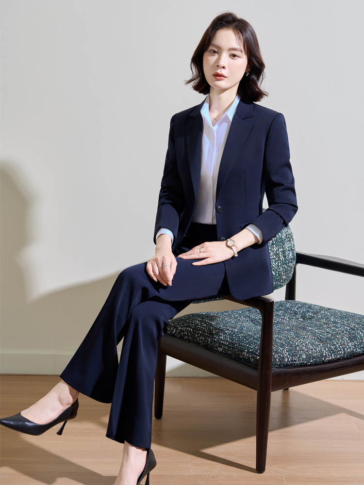 Women Formal Wear Interview - Abito professionale blu navy da donna,