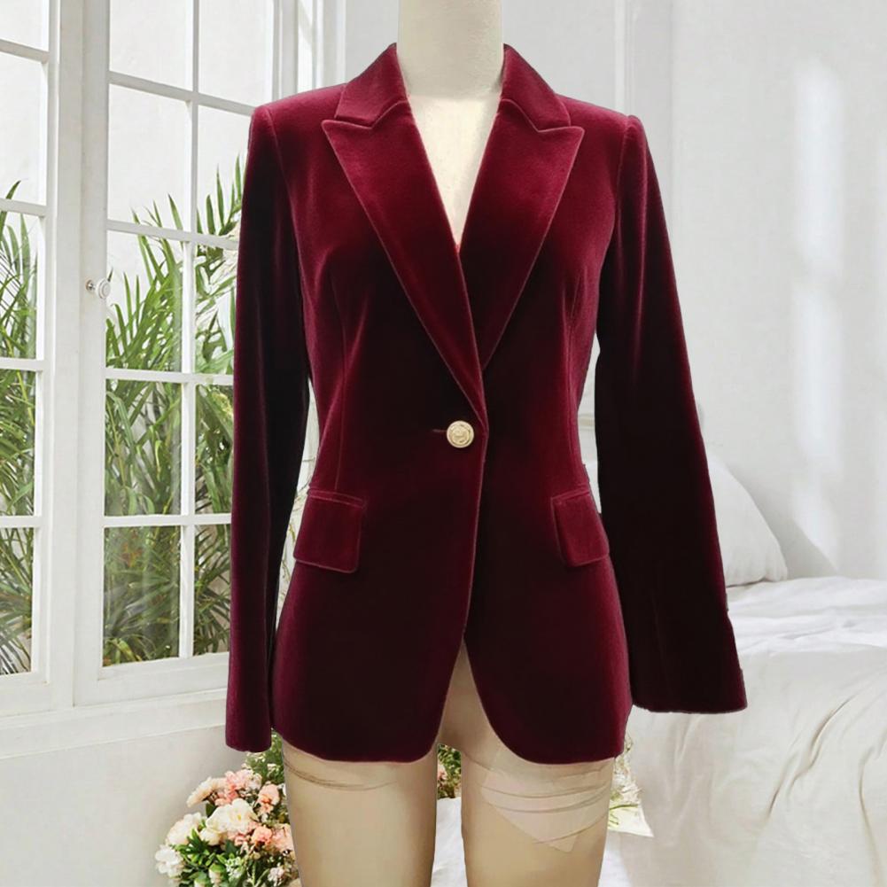 Women'S Formal Wear For A Wedding Guest - Blazer da donna in velluto taglie