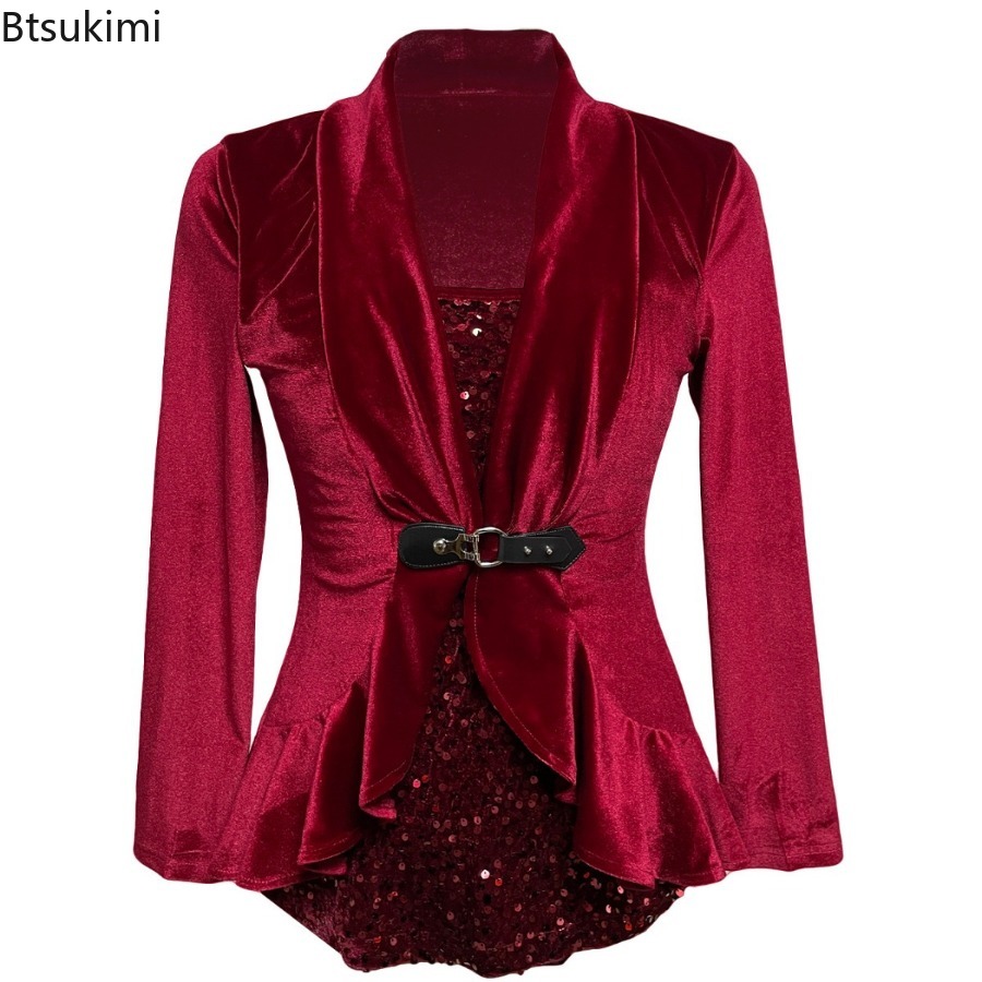 Women Formal Wear Stitching - Nuova Giacca Blusa Donna 2026 alla