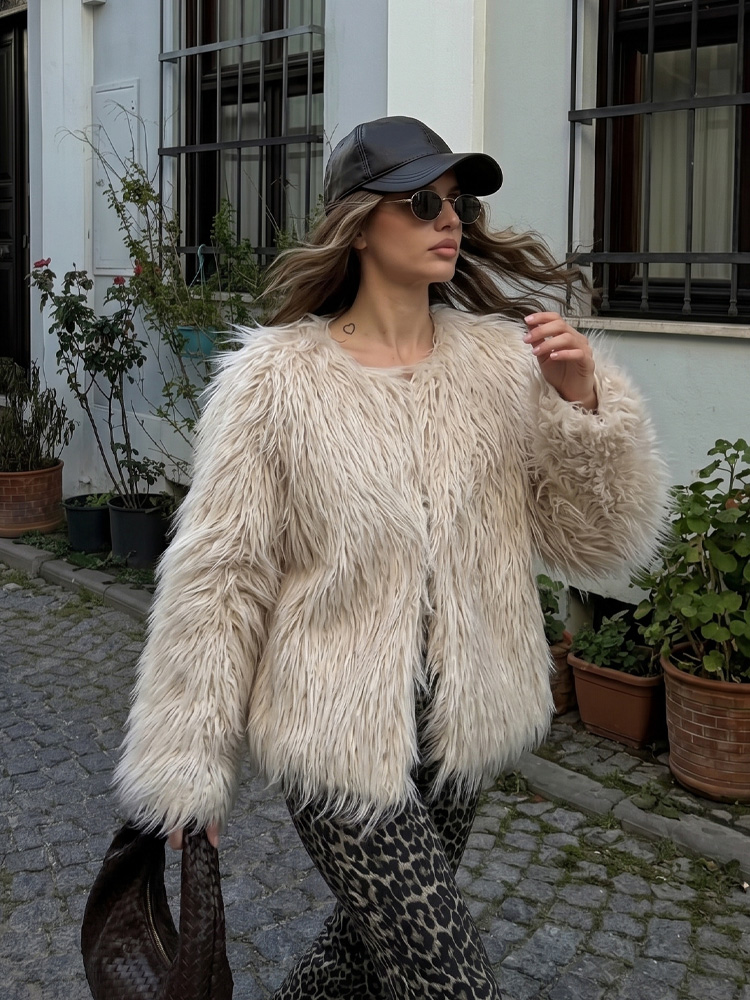 Women Formal Wear Stitching - HH Cappotto Elegante da Donna in