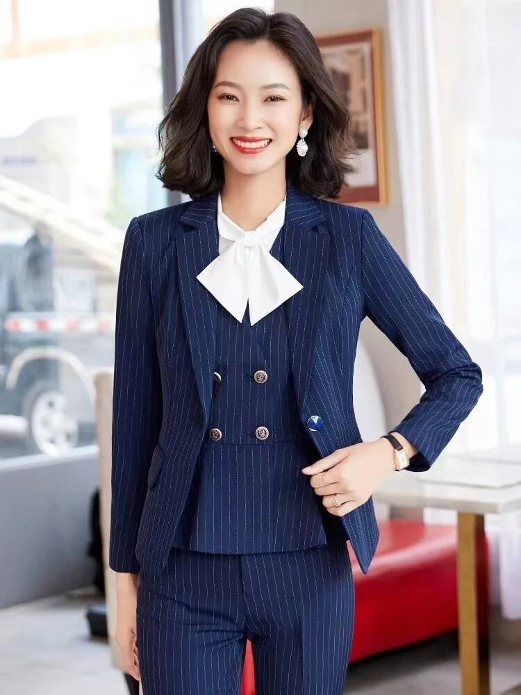 Women Formal Wear Interview - Abiti da lavoro formali a righe