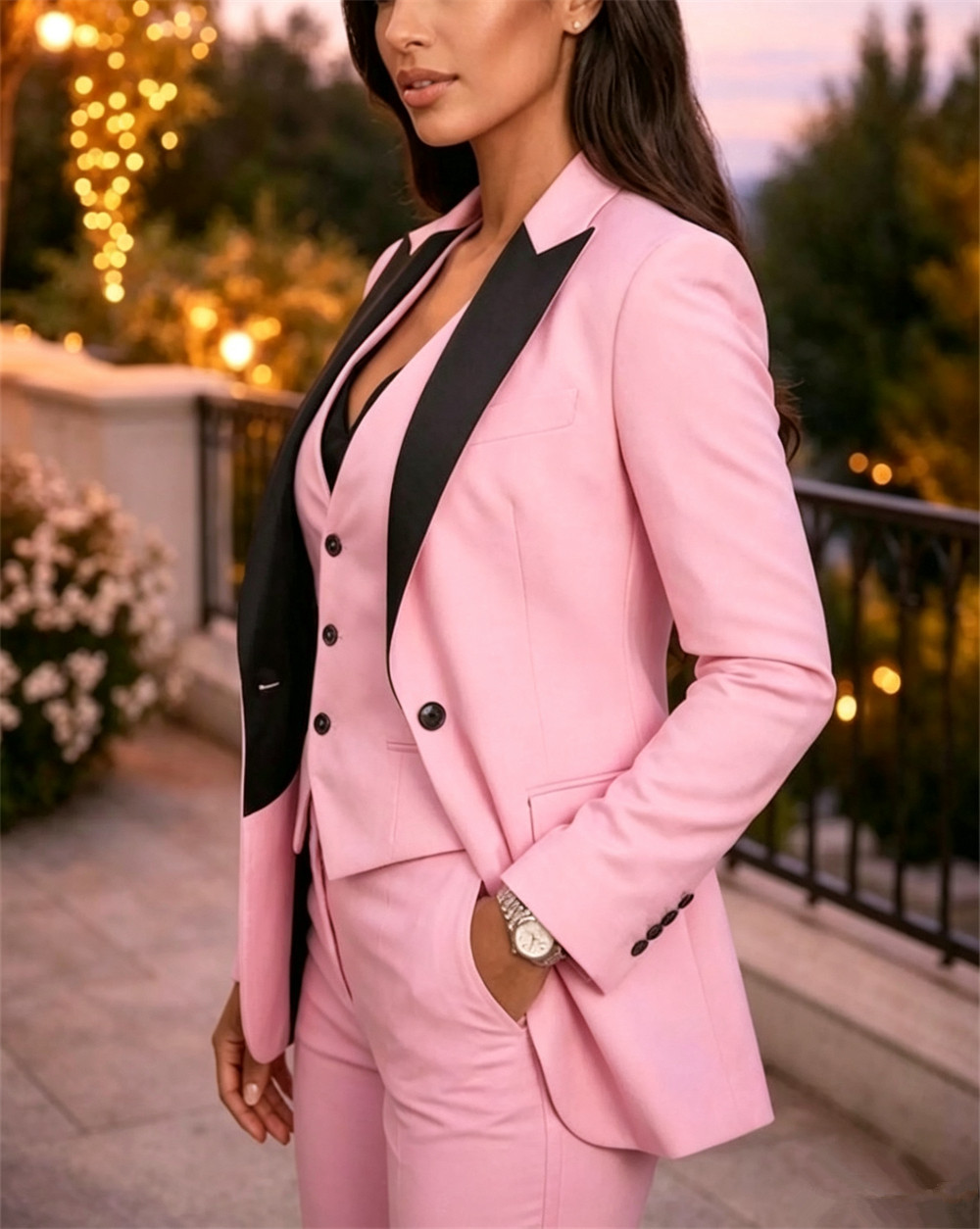 Completo Elegante Rosa da Donn - Women Formal Wear Vest recensione e prezzo