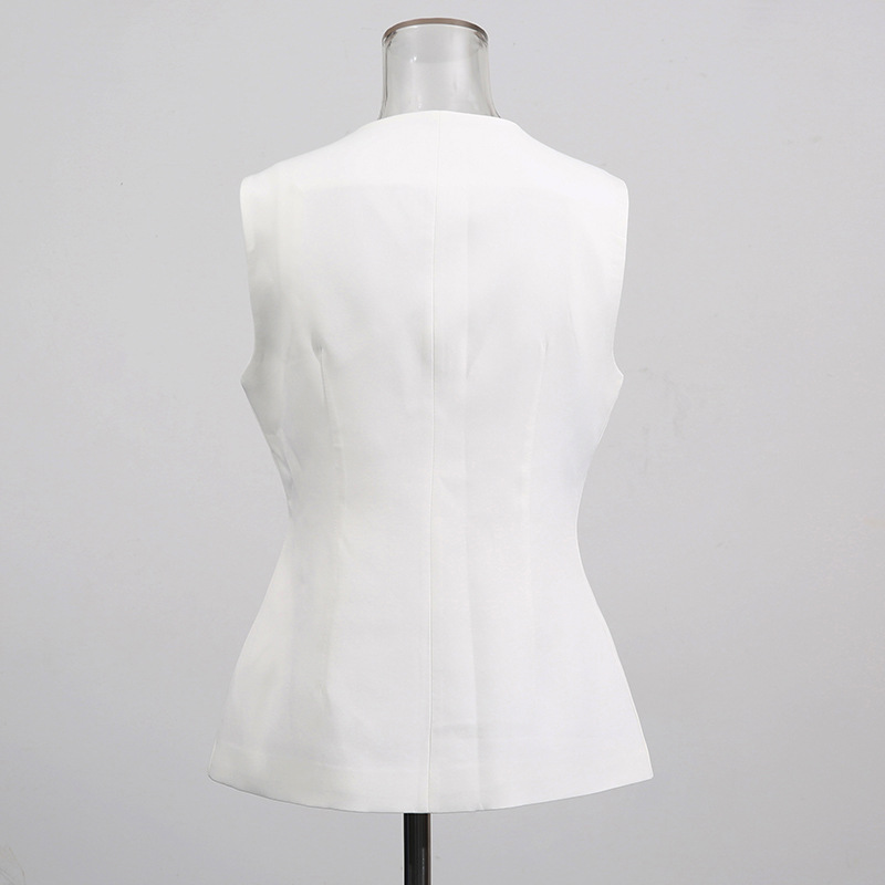 Gilet bianco con scollo a O Bo - Women Formal Wear Vest recensione e prezzo