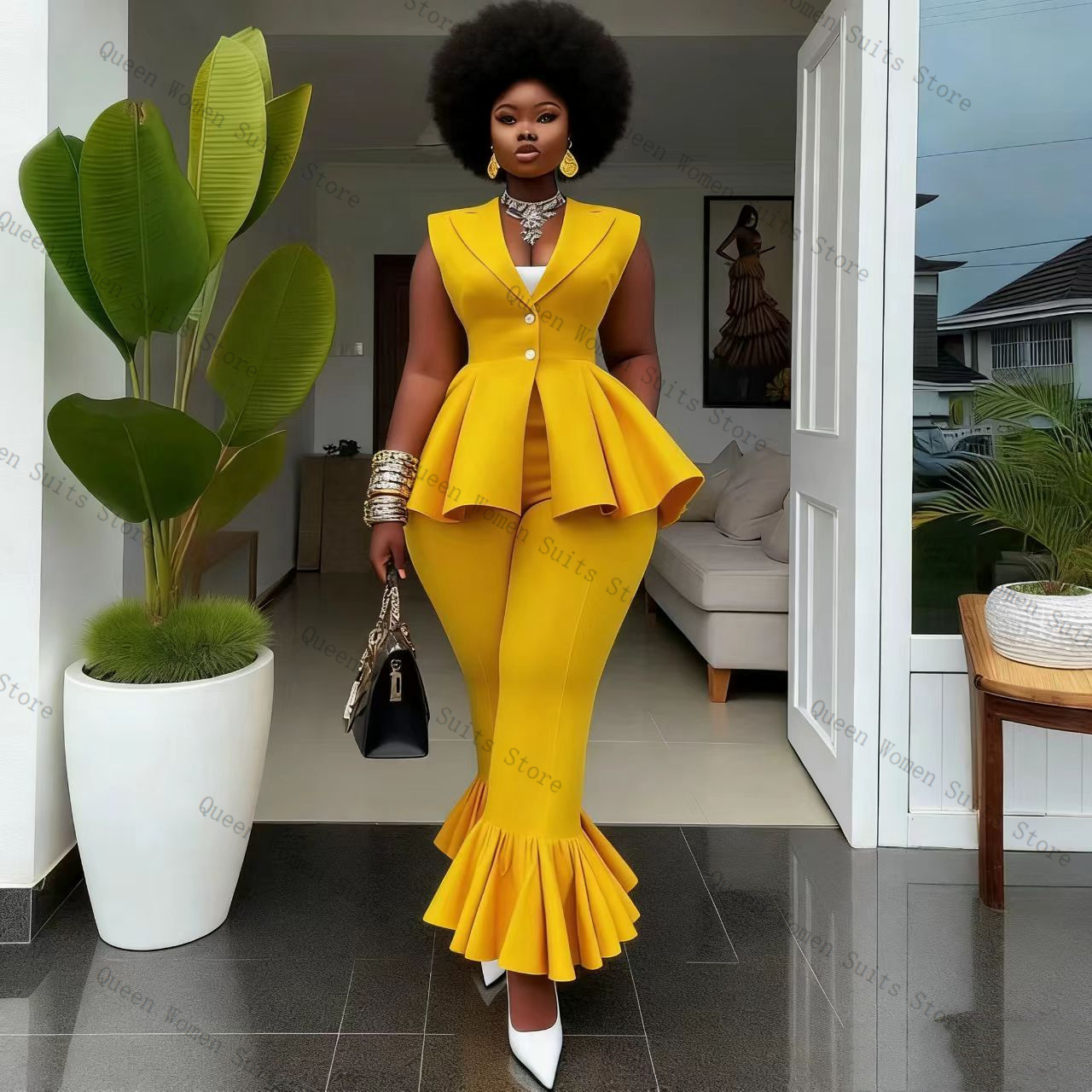 Completo Giallo da Donna 2 Pez - Women Formal Wear Vest recensione e prezzo