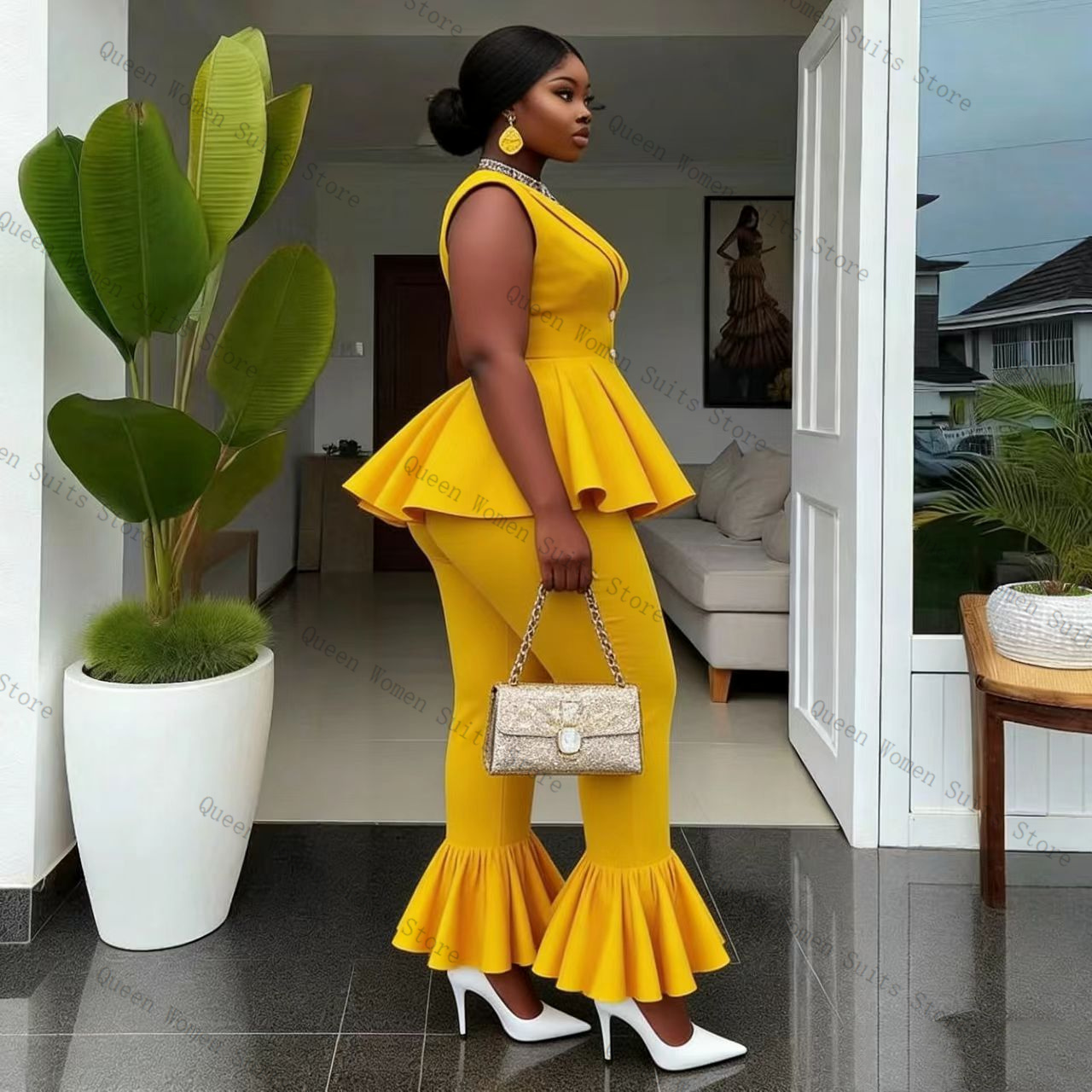 Completo Giallo da Donna 2 Pez - Women Formal Wear Vest recensione e prezzo