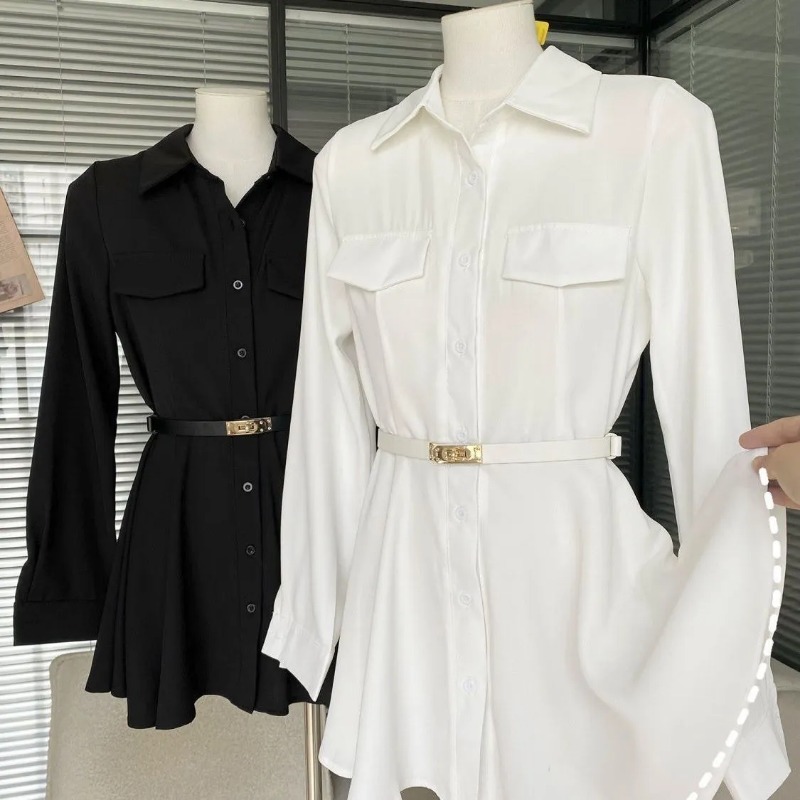 Abito camicia nera da donna Ab - Women Formal Wear Stitching recensione e prezzo