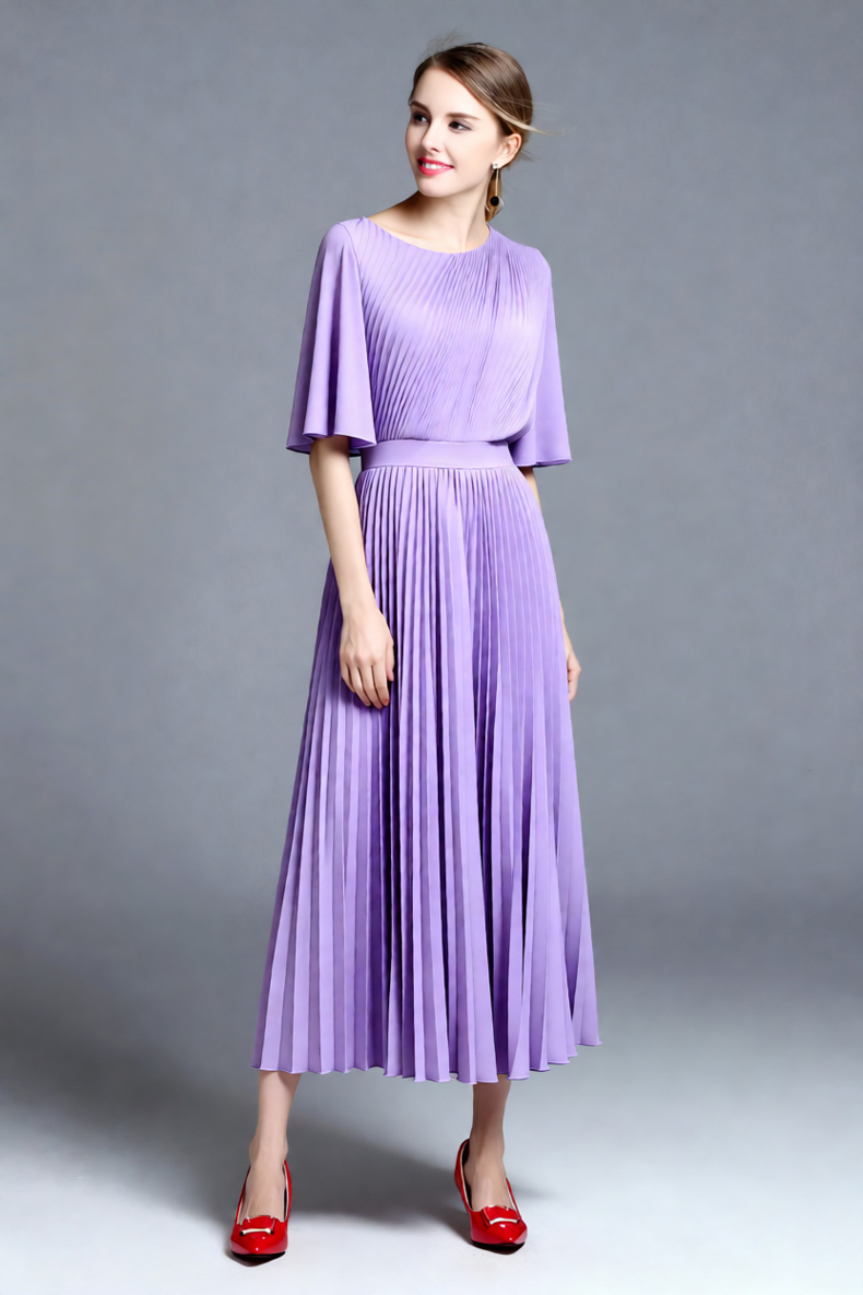Abito Midi Plissettato con Man - Women'S Formal Wear For A Wedding Guest recensione e prezzo