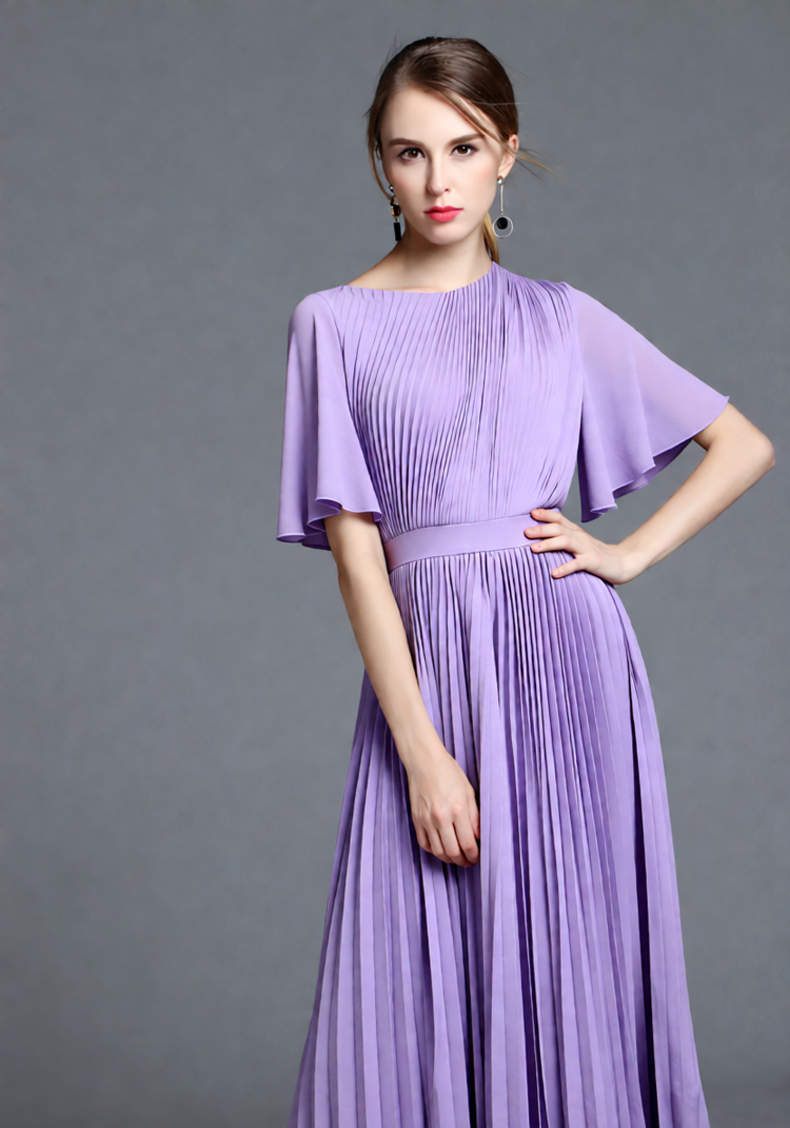 Abito Midi Plissettato con Man - Women'S Formal Wear For A Wedding Guest recensione e prezzo