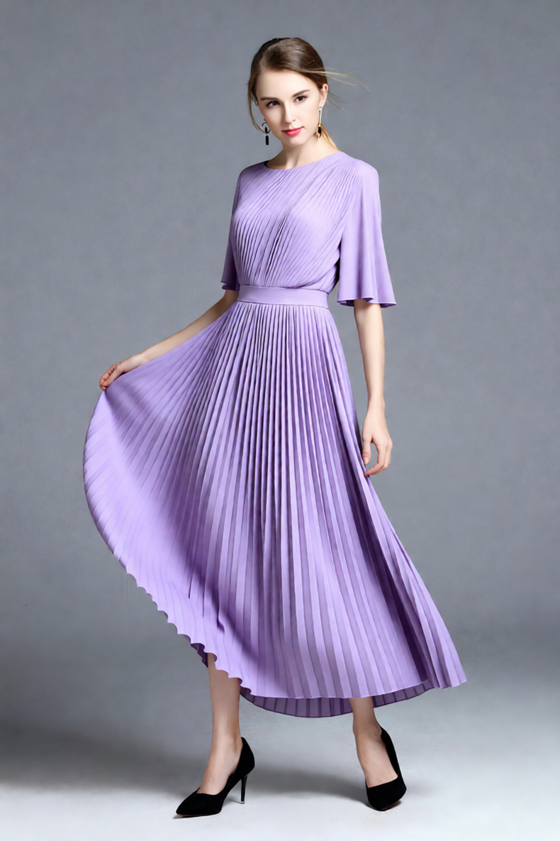 Abito Midi Plissettato con Man - Women'S Formal Wear For A Wedding Guest recensione e prezzo