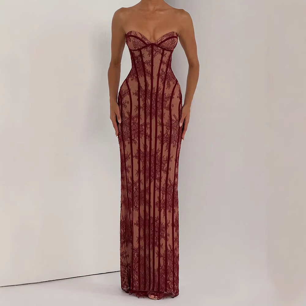 Abito lungo aderente senza spa - Women'S Elegant Formal Wear recensione e prezzo