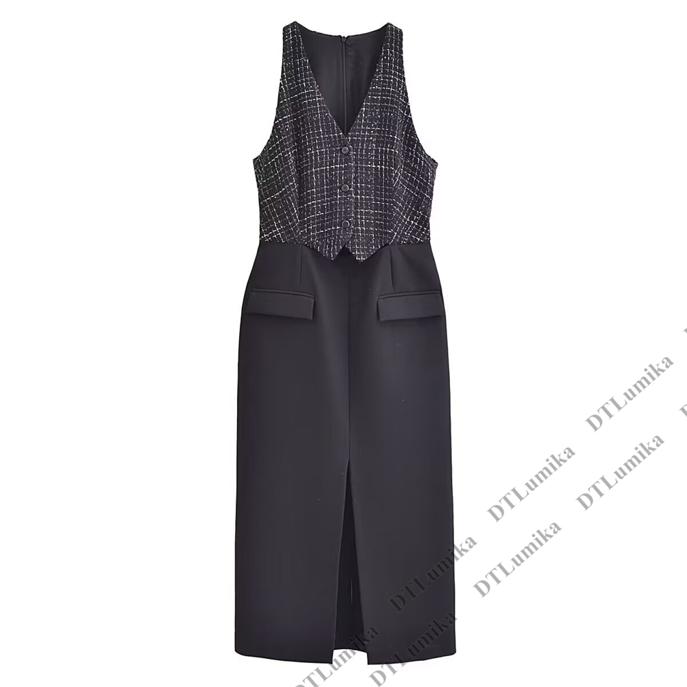 Abito Elegante in Tweed e Crep - Women Formal Wear Look recensione e prezzo